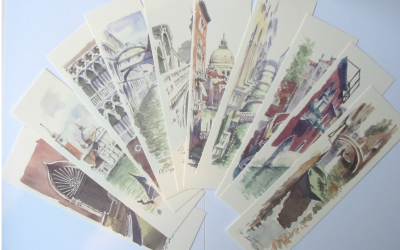 Venice Watercolor Bookmarks